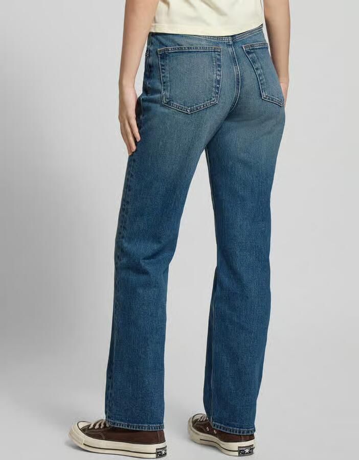 CALVIN KLEIN JEANS high waist straight leg jeans medium blue denim - Foto 3