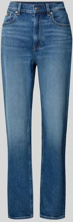Calvin Klein Jeans Straight fit jeans met logopatch model 'Mom'