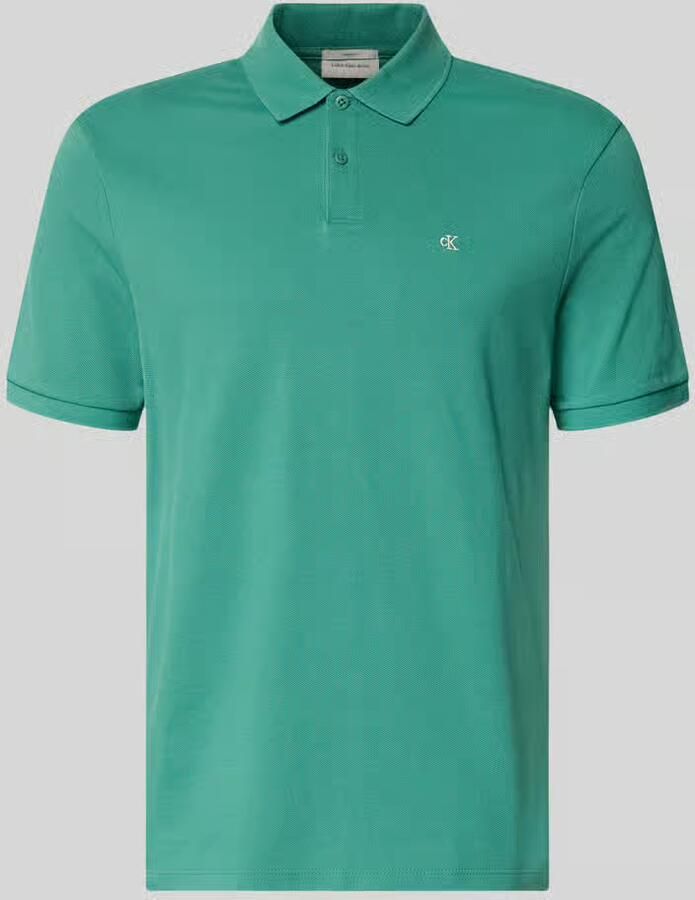 Calvin Klein Jeans Straight fit poloshirt met labelstitching