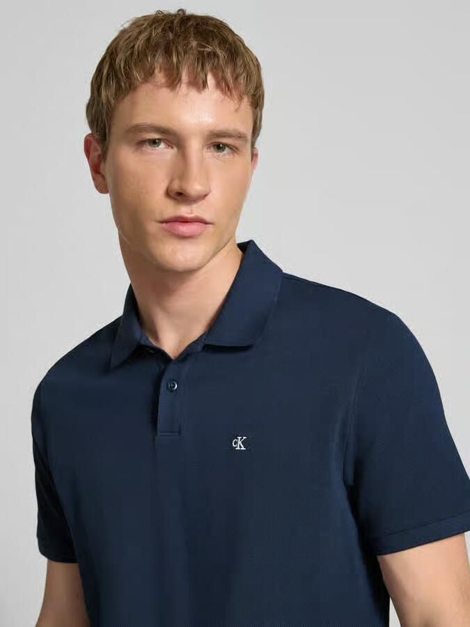 Calvin Klein Jeans Straight fit poloshirt met labelstitching - Foto 8
