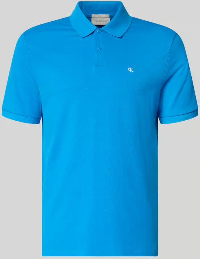 Calvin Klein Jeans Straight fit poloshirt met labelstitching
