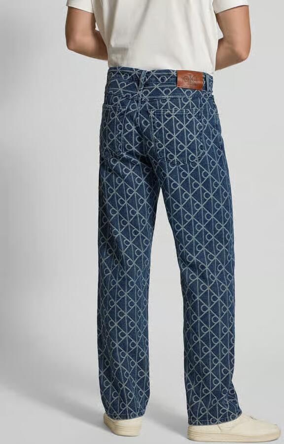 Calvin Klein Jeans Straight leg jeans met labeldetail