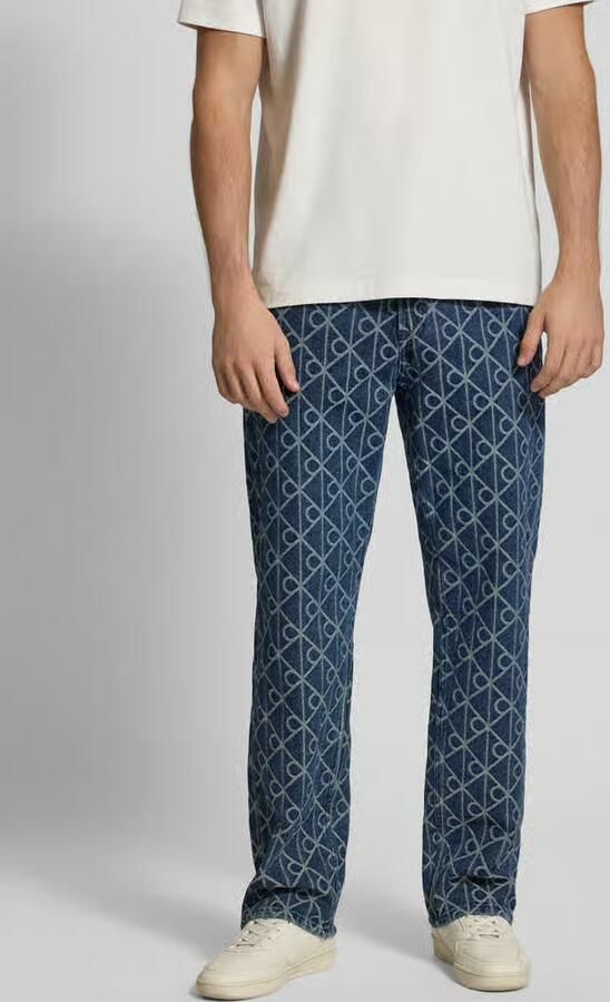 Calvin Klein Jeans Straight leg jeans met labeldetail - Foto 2