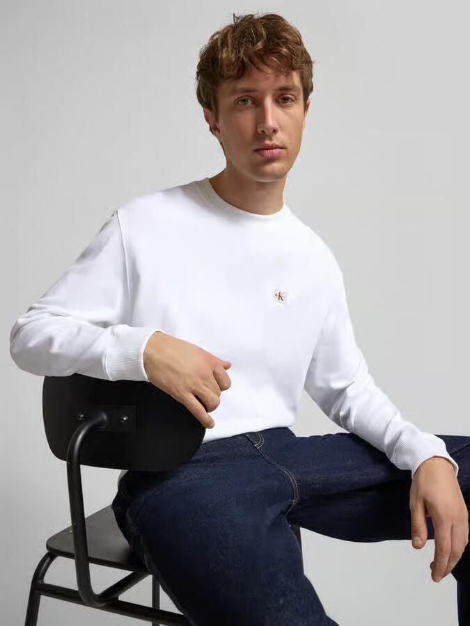 Calvin Klein Jeans Regular fit sweatshirt met logopatch model 'Terry' - Foto 2