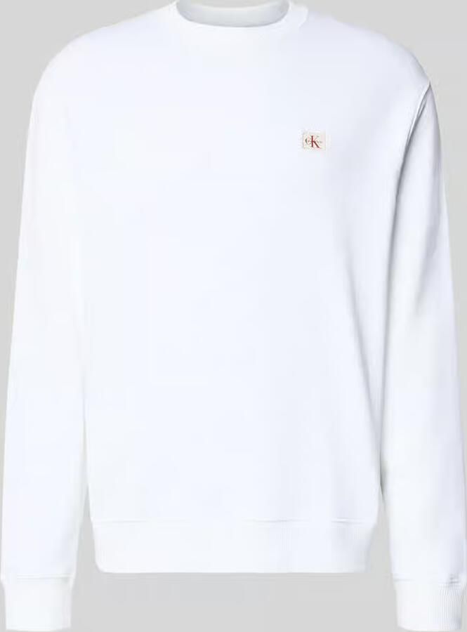 Calvin Klein Jeans Regular fit sweatshirt met logopatch model 'Terry'