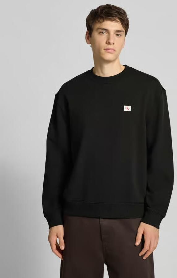 CALVIN KLEIN Heren Truien & Vesten Ls Eu Badge 350terry Cn Swtshrt Zwart - Foto 13