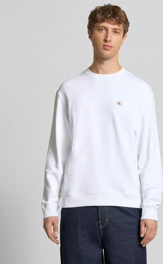 Calvin Klein Jeans Regular fit sweatshirt met logopatch model 'Terry' - Foto 4