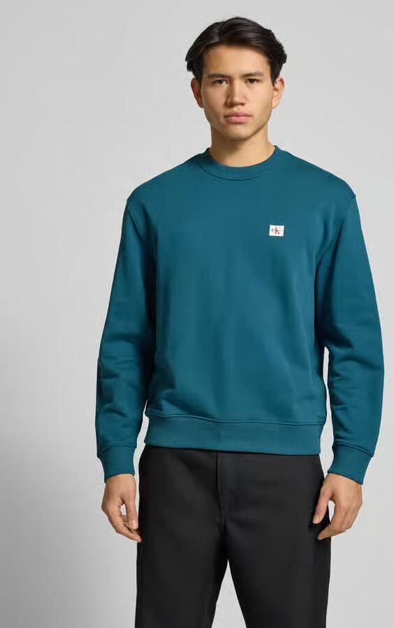 CALVIN KLEIN Heren Truien & Vesten Ls 350terry Ey Whsl Badge Hoodie Petrol - Foto 11