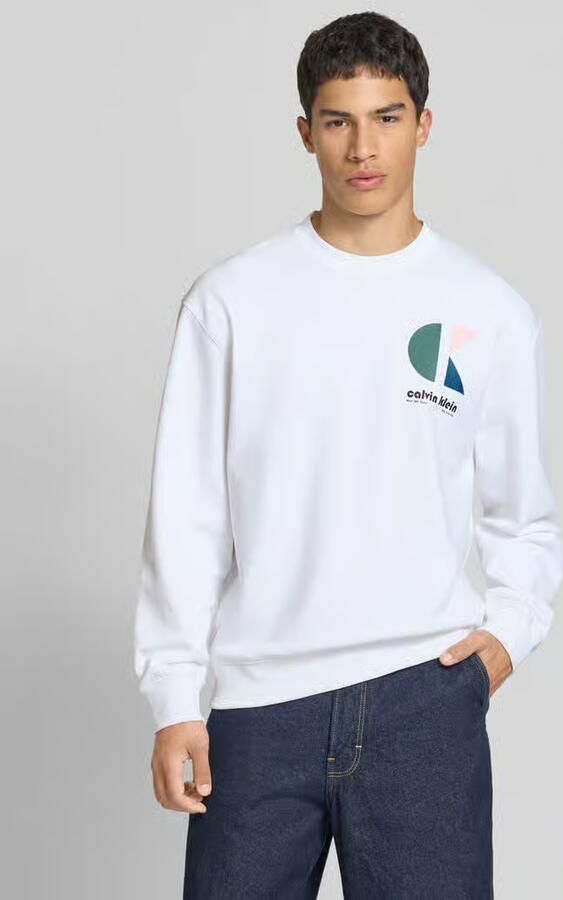 Calvin Klein Jeans Sweatshirt met labelprint - Foto 2