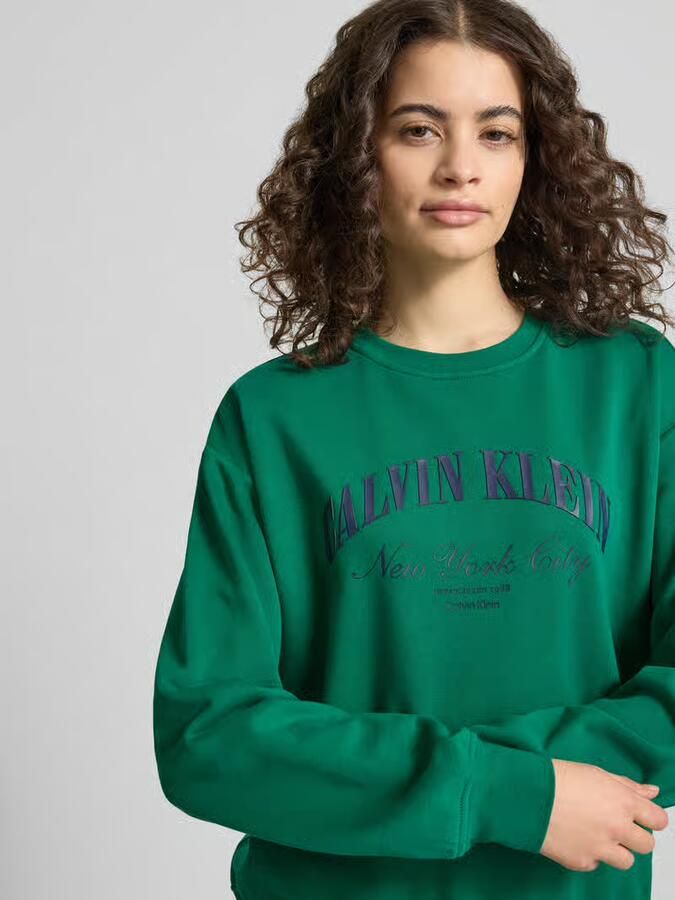 Calvin Klein Jeans sweatshirt met Labelprint Model 'GRAPHIC'