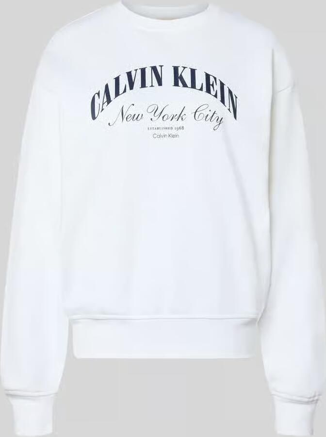 CALVIN KLEIN Dames Truien & Vesten Logo Graphic Crewneck Sweatshirt Wit - Foto 8