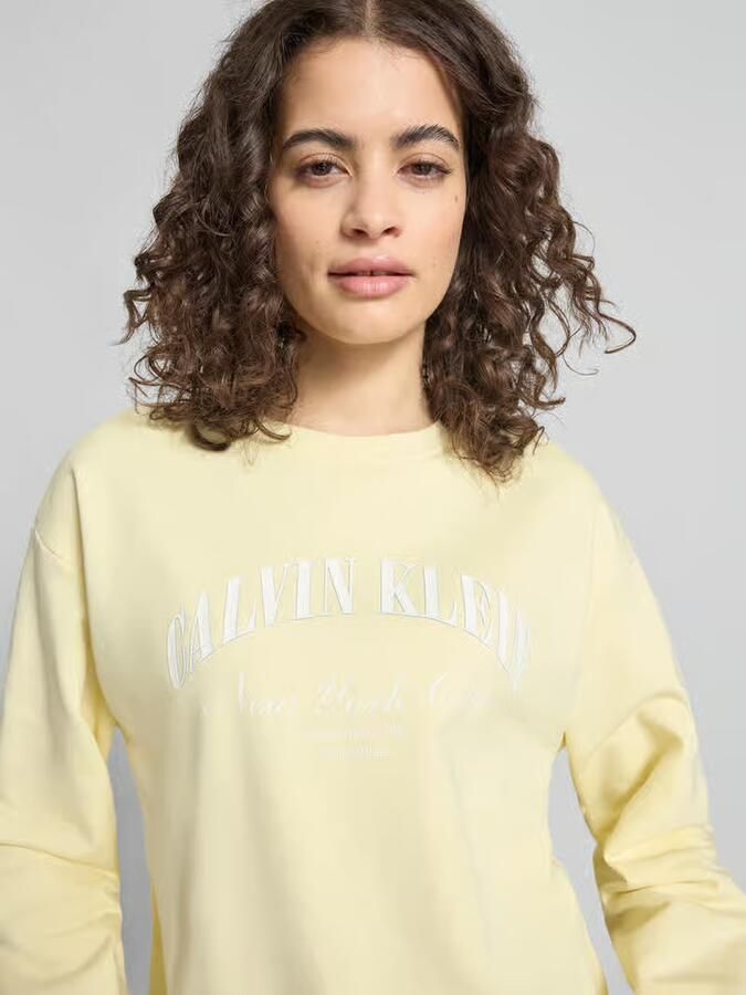 CALVIN KLEIN Dames Truien & Vesten Logo Graphic Crewneck Sweatshirt Creme - Foto 5