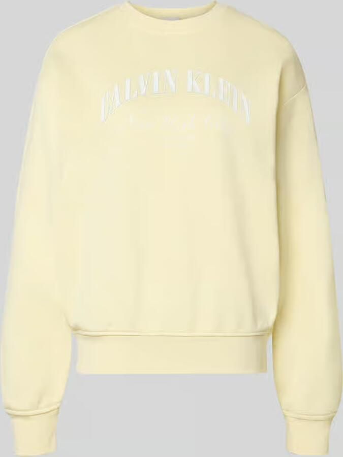 CALVIN KLEIN Dames Truien & Vesten Logo Graphic Crewneck Sweatshirt Creme - Foto 6