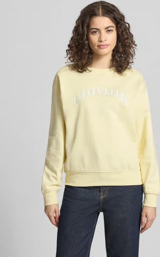 CALVIN KLEIN Dames Truien & Vesten Logo Graphic Crewneck Sweatshirt Creme - Foto 6