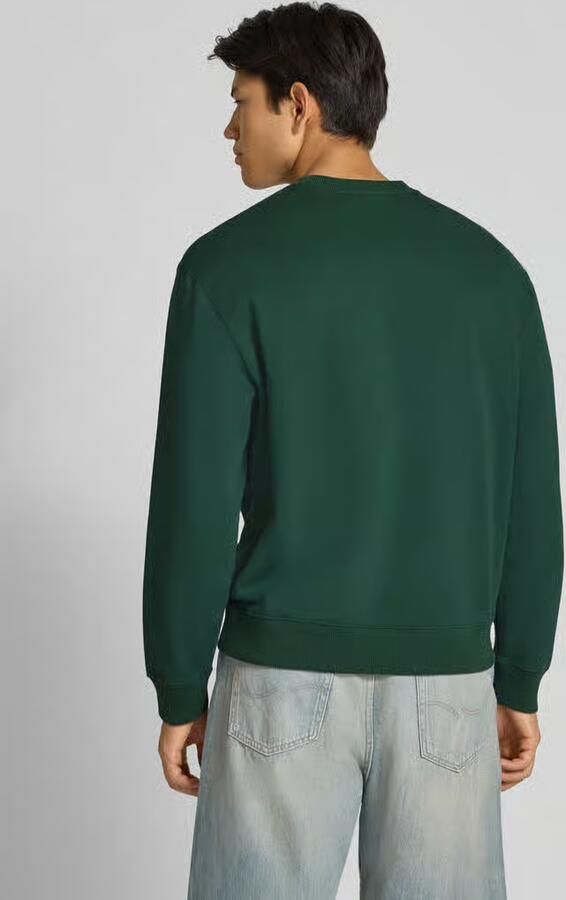CALVIN KLEIN Heren Truien & Vesten Ls Eu 350terry Monogram Cn Sweat Donkergroen - Foto 7