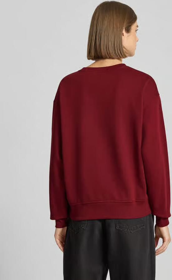 CALVIN KLEIN Dames Truien & Vesten Ls Monologo French Terry Rlxd Cr Bordeaux - Foto 11