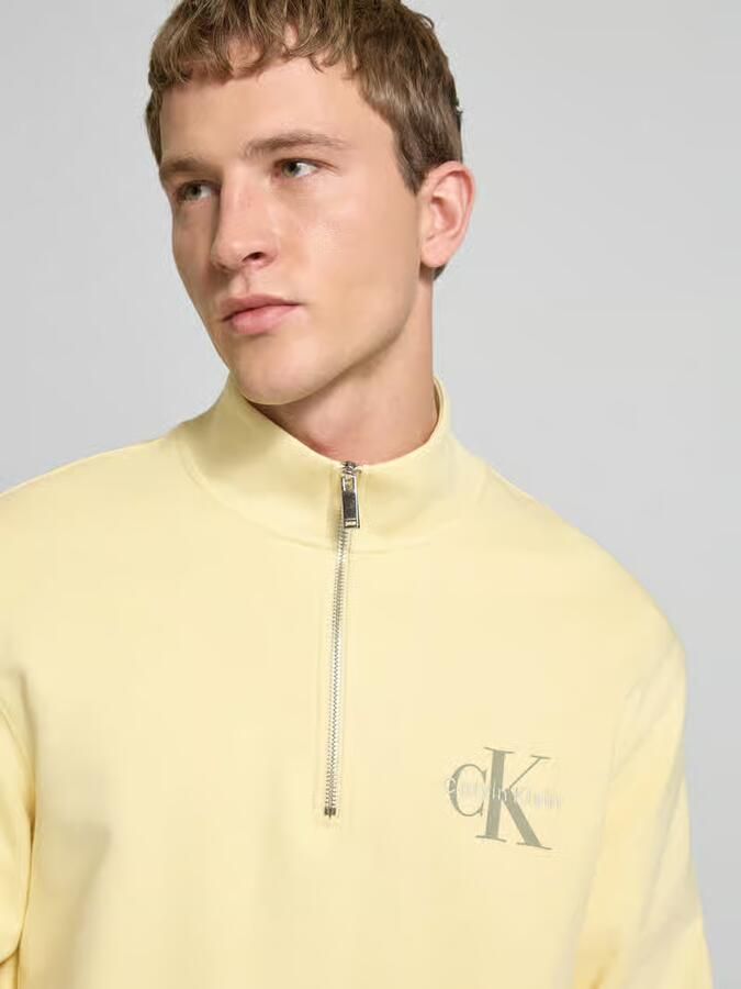 Calvin Klein Jeans Sweatshirt met opstaande kraag en ritssluiting - Foto 2