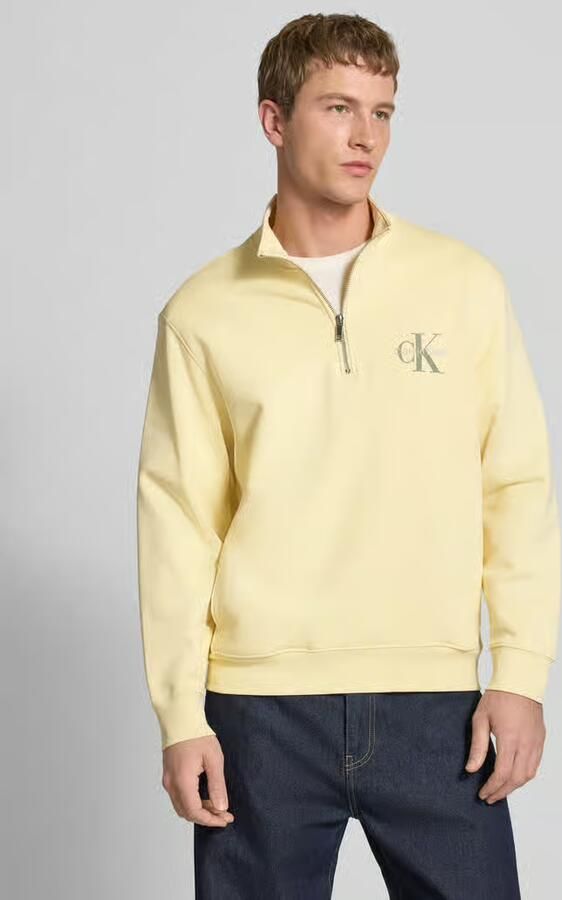 Calvin Klein Jeans Sweatshirt met opstaande kraag en ritssluiting - Foto 4