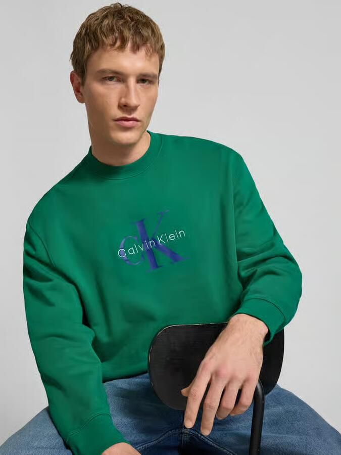 Calvin Klein Jeans Sweatshirt met ronde hals en logo - Foto 2