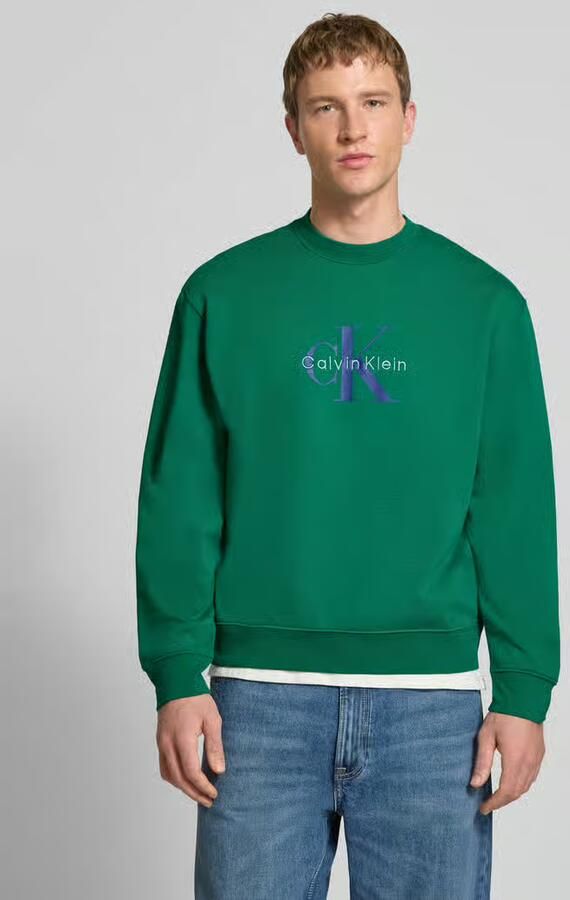Calvin Klein Jeans Sweatshirt met ronde hals en logo - Foto 3
