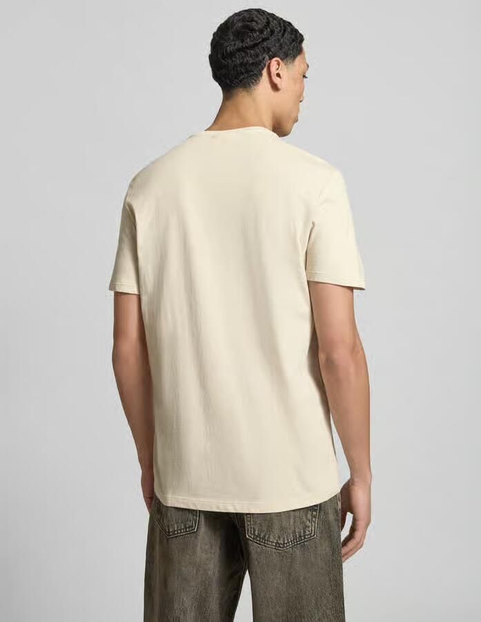 CALVIN KLEIN Heren Polo's & T-shirts Ss Badge 30s Jersey Classic Tee Beige - Foto 9