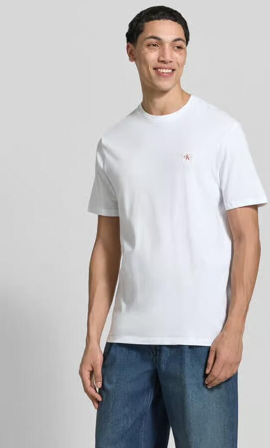 Calvin Klein Jeans T-shirt met label-patch model 'BADGE' in 2-pack - Foto 3