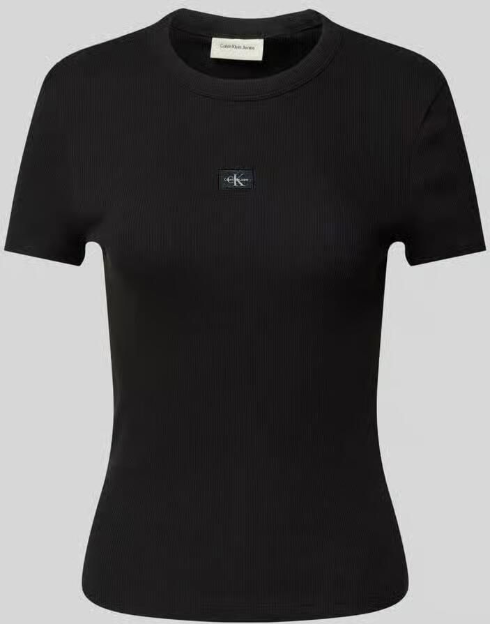 Calvin Klein Jeans T-shirt Korte Mouw WOVEN LABEL RIB J20J225245 - Foto 2