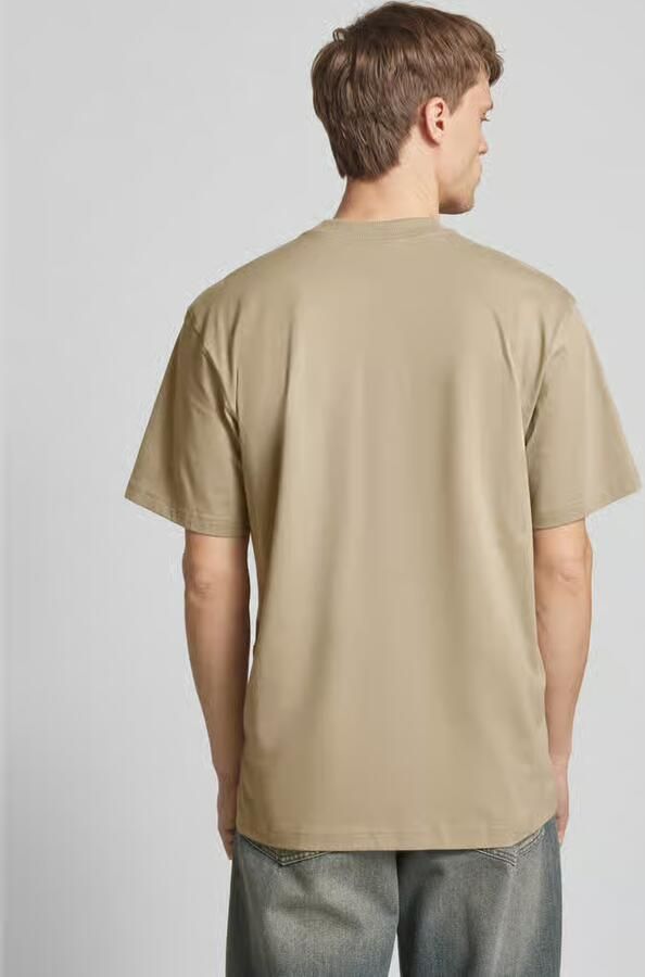 CALVIN KLEIN Heren Polo's & T-shirts Woven Label Relaxed Tee Beige - Foto 6