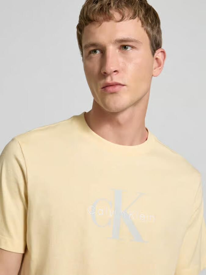 Calvin Klein Jeans T-shirt met labelprint en ronde hals - Foto 2