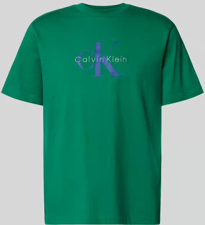 Calvin Klein Jeans T-shirt met labelprint en ronde hals
