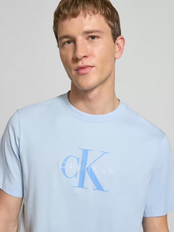 Calvin Klein Jeans T-shirt met labelprint en ronde hals - Foto 2