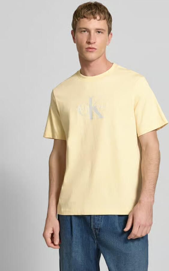 Calvin Klein Jeans T-shirt met labelprint en ronde hals - Foto 3