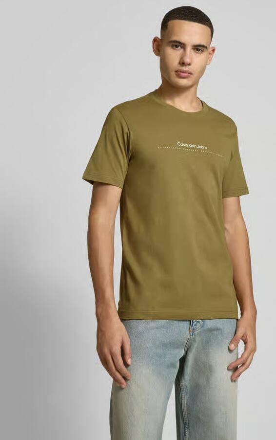 Calvin Klein Jeans T-shirt met labelprint - Foto 2