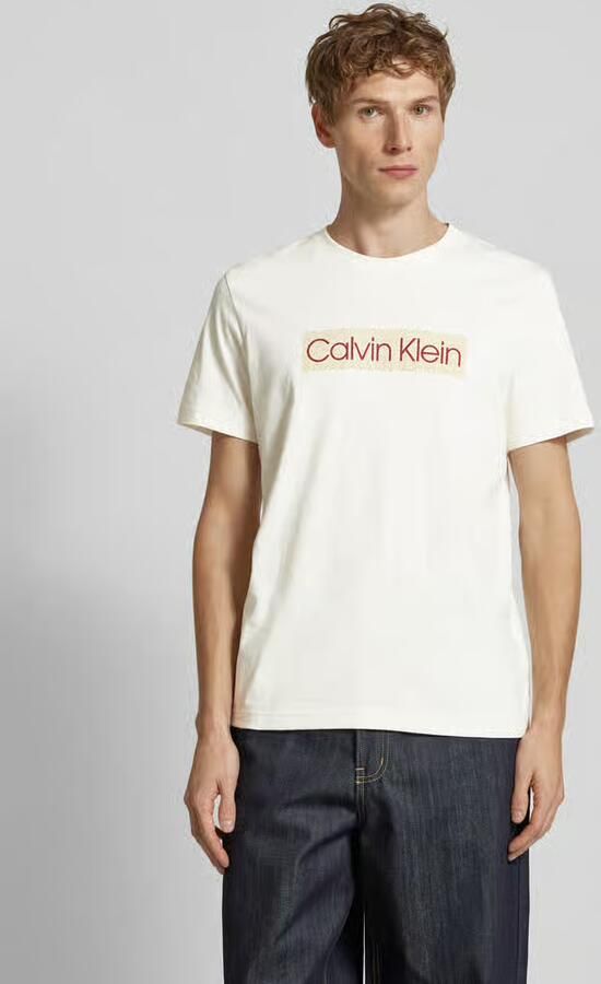 Calvin Klein Jeans T-shirt met labelprint - Foto 2
