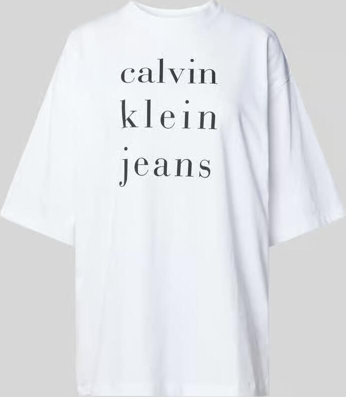 Calvin Klein Jeans T-shirt met labelprint model 'CKJ LOGO' - Foto 5