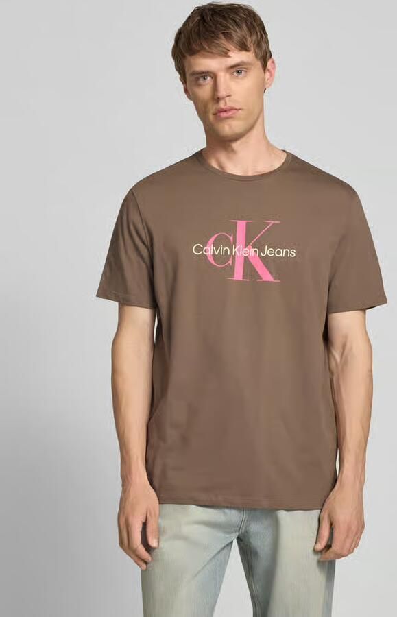 Calvin Klein Jeans T-shirt met labelprint model 'HERO' - Foto 2