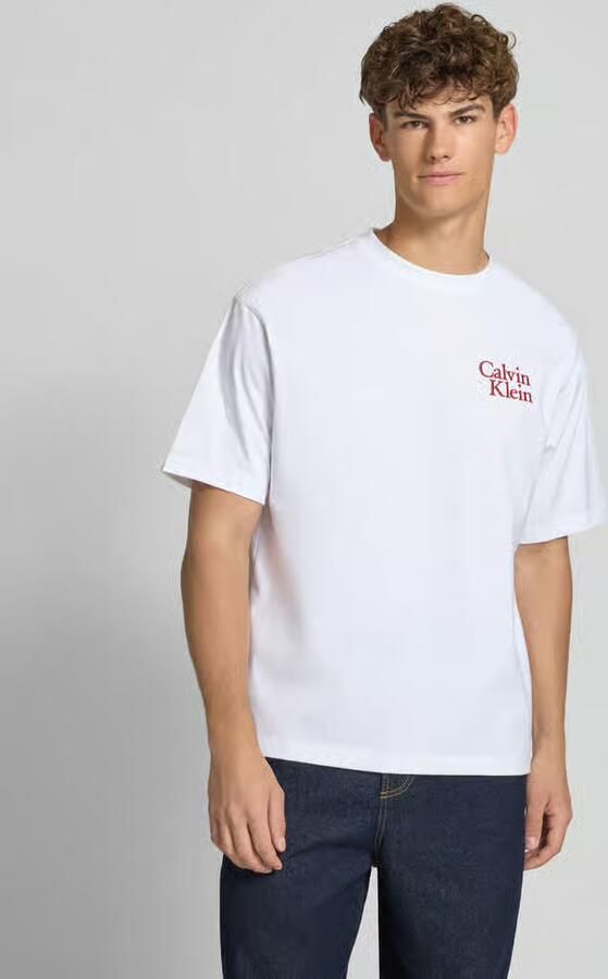 Calvin Klein Jeans T-shirt met labelstitching - Foto 2