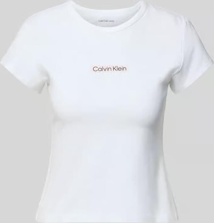 Calvin Klein Jeans T-shirt met ronde hals en labelprint