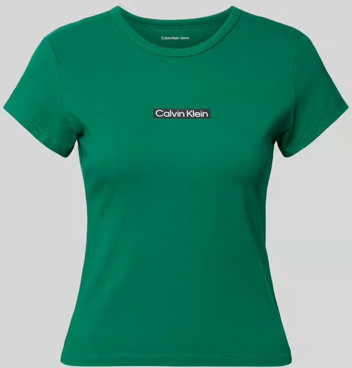 Calvin Klein Jeans T-shirt met ronde hals en labelprint