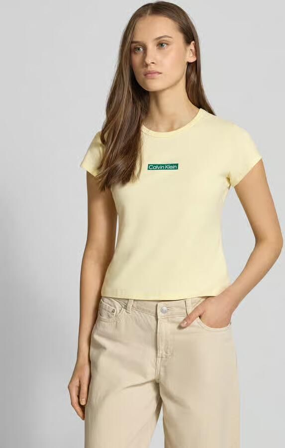 Calvin Klein Jeans T-shirt met ronde hals en labelprint - Foto 2