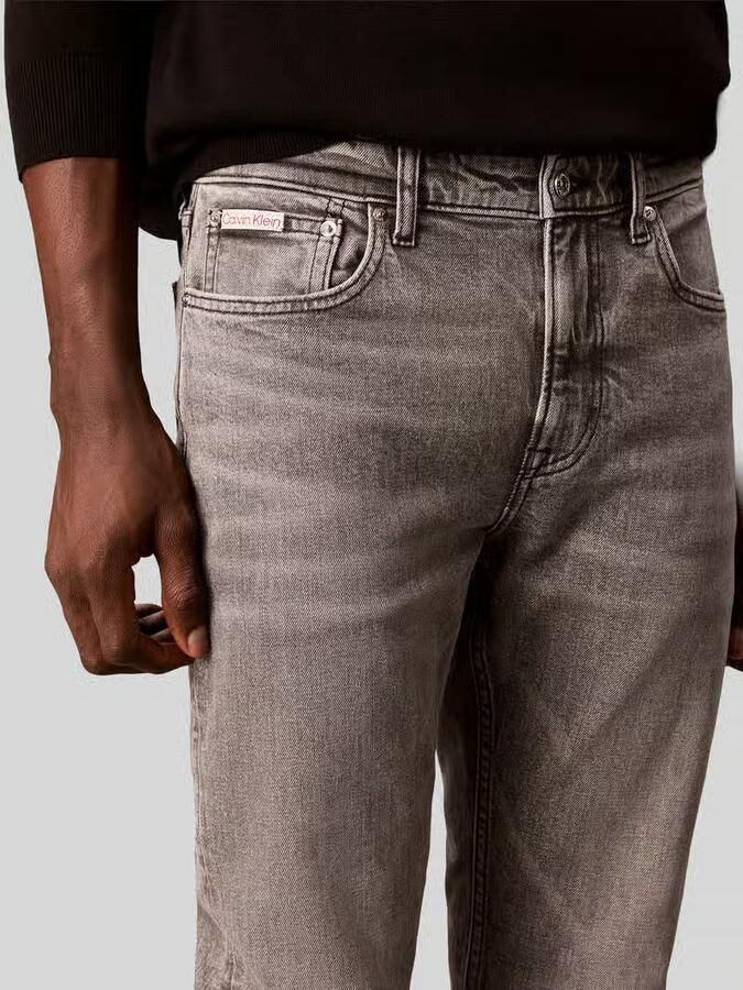 Calvin Klein Jeans tapered fit jeans van katoenmix