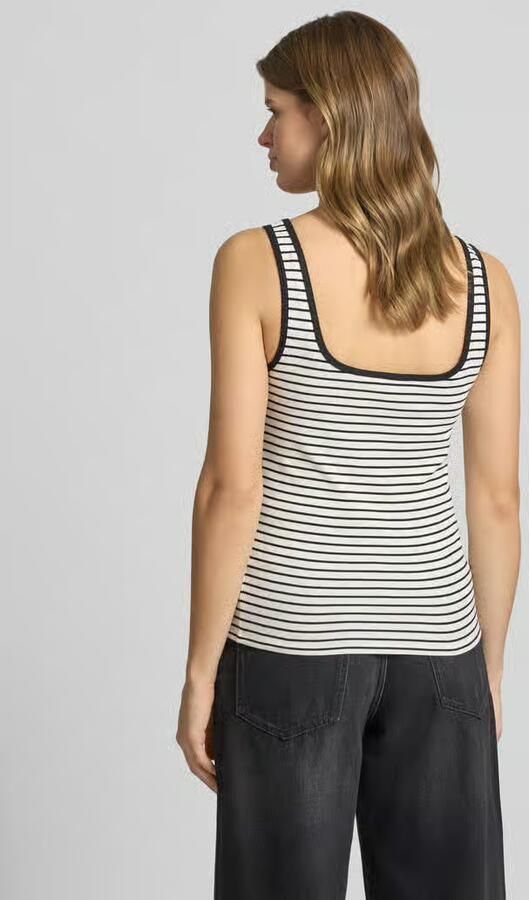 Calvin Klein Jeans Top met bandjes in ribbel-look met logo - Foto 4