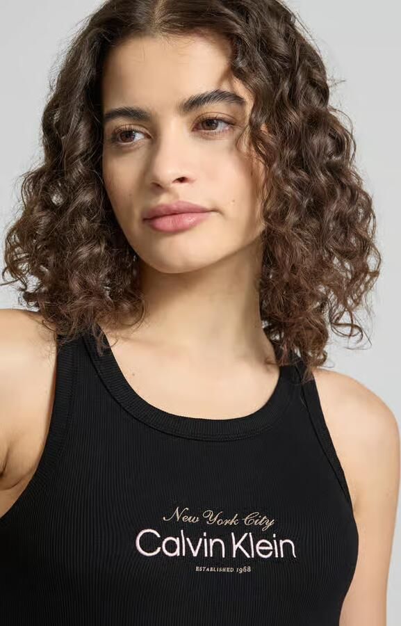 Calvin Klein Jeans Top met Labelstitching Model 'CONTOUR'
