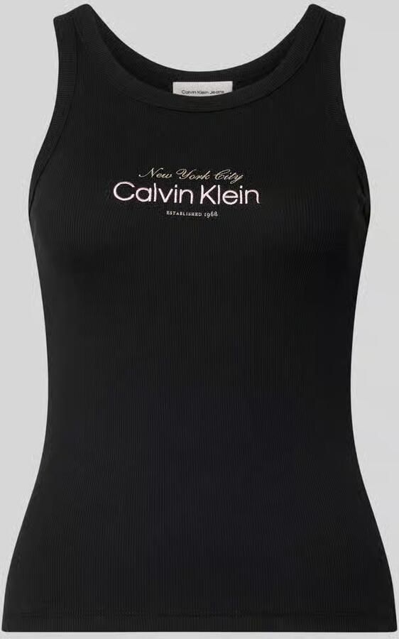 Calvin Klein Jeans Top met Labelstitching Model 'CONTOUR' - Foto 2