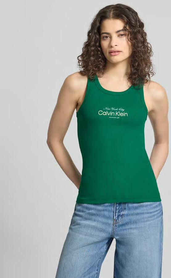 Calvin Klein Jeans Top met Labelstitching Model 'CONTOUR' - Foto 2