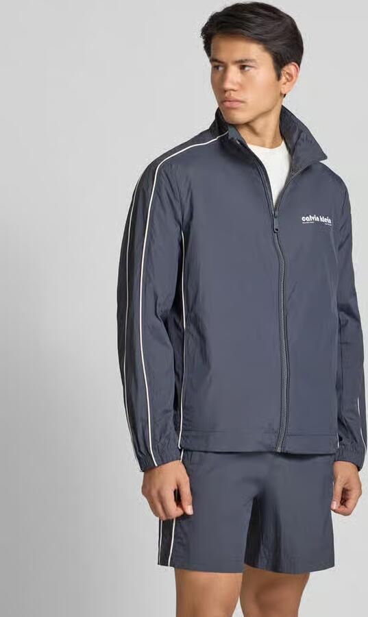 Calvin Klein Jeans Trainingsjack met labelprint - Foto 2