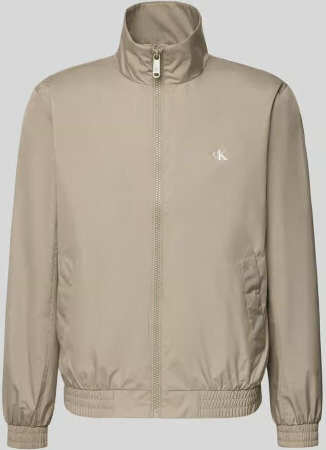 Calvin Klein Jeans Trainingsjack met logo en opstaande kraag