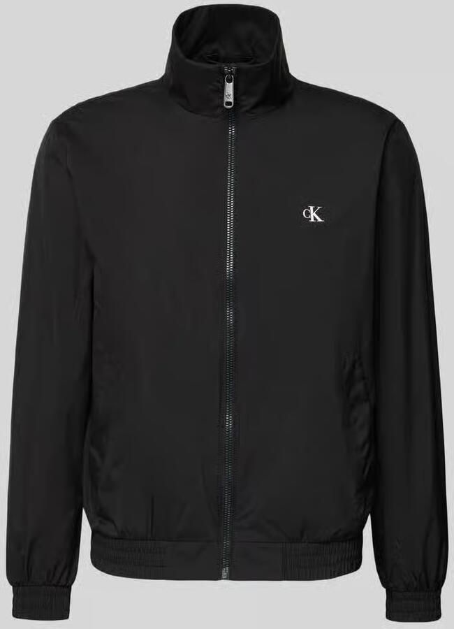 Calvin Klein Jeans Trainingsjack met logo en opstaande kraag