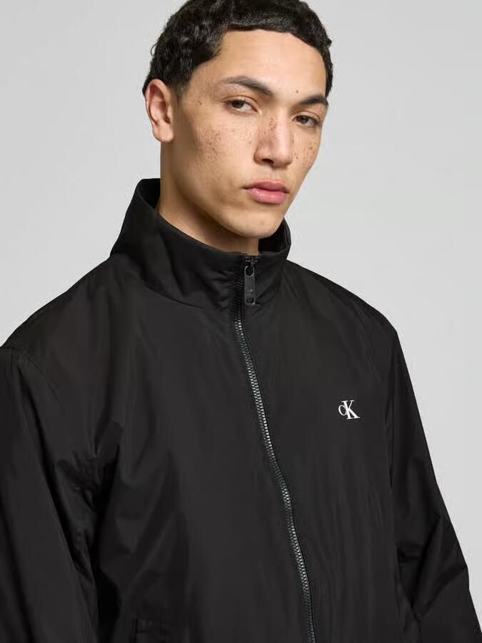 Calvin Klein Jeans Trainingsjack met logo en opstaande kraag - Foto 2
