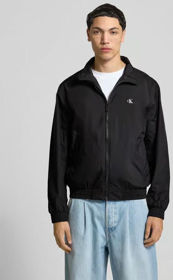 Calvin Klein Jeans Trainingsjack met logo en opstaande kraag - Foto 3
